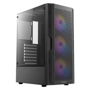 Antec AX20 ATX Gaming Case - With Window And 3 x RGB Fans - Black
