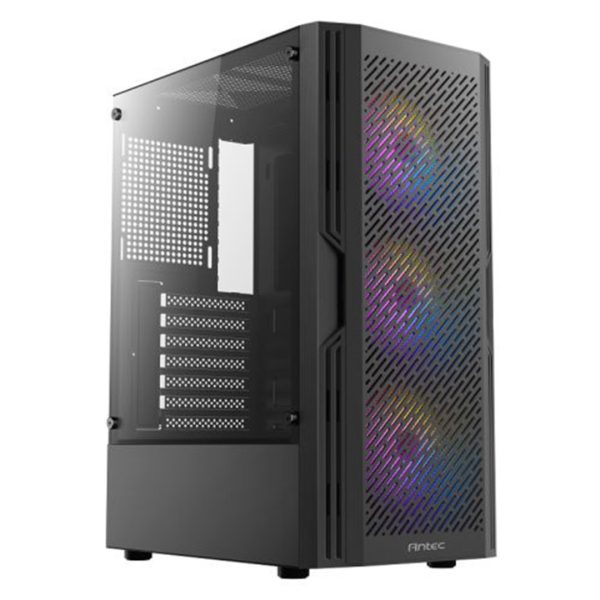 Antec AX20 ATX Gaming Case - With Window And 3 x RGB Fans - Black