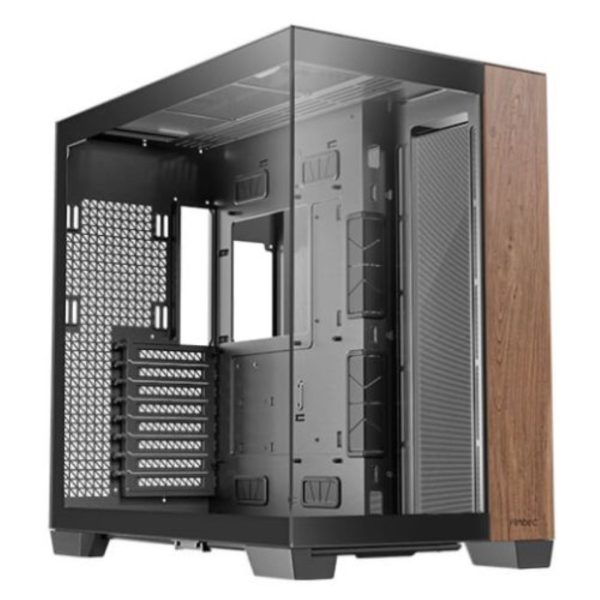 Antec C8 Wood Gaming Case Glass Side Front E-ATX Dual Chamber - Black - Wood