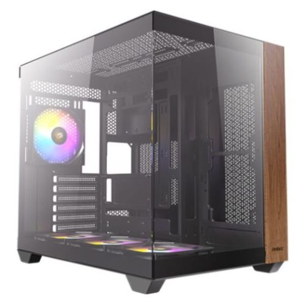 Antec CX800 Wood ARGB Dual Chamber Gaming Case ATX Black Wood - BTF Ready
