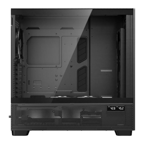 Second image of Antec Flux PRO Full Tower Tempered Glass E-ATX PC Gaming Case Black/Wood