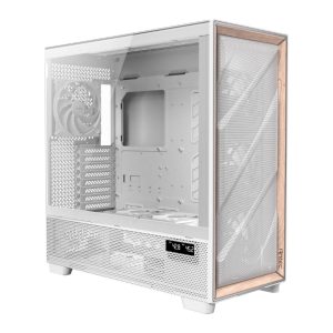 Antec Flux PRO Full Tower Tempered Glass E-ATX PC Gaming Case White/Wood