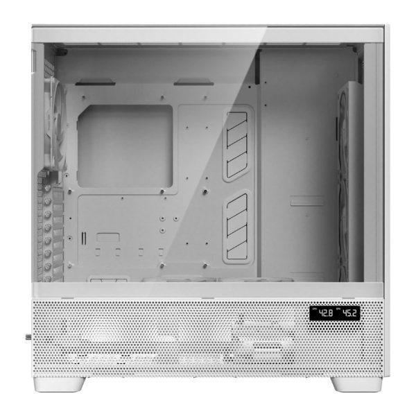 Second image of Antec Flux PRO Full Tower Tempered Glass E-ATX PC Gaming Case White/Wood