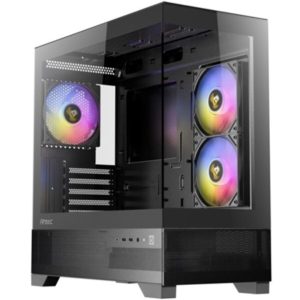 Antec CX500M Micro-ATX Tower Gaming Case - Black - 3 x ARGB Fans / Glass Side