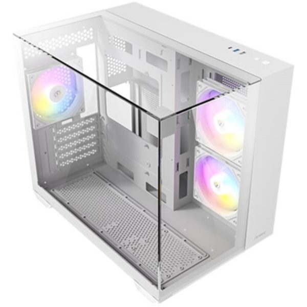 Antec CX600M ARGB Micro-ATX Mini-Tower PC Gaming Case - White - 3 x ARGB Fans