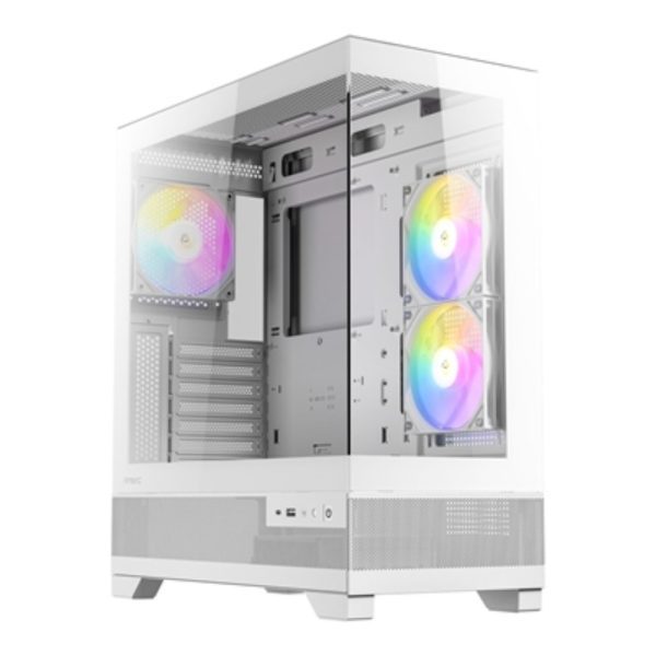 Antec CX700 ATX Mid Tower Gaming Case - White - 3 x ARGB Fans - Glass Side/Front