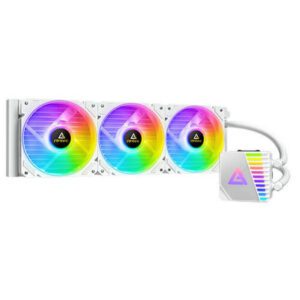 Antec Symphony 360 AiO Liquid CPU Cooler - 360mm Radiator - ARBG Fans - White
