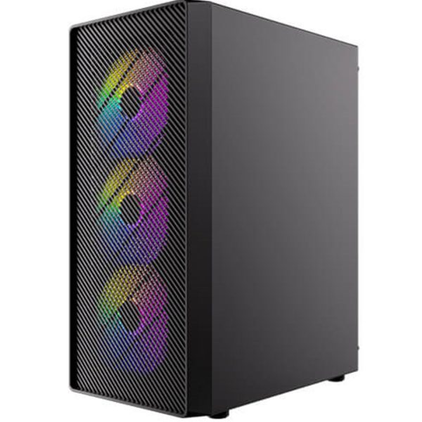 Second image of Antec AX26 RGB Elite ATX Mid-Tower Gaming PC Case - Black - 4 RGB Fans