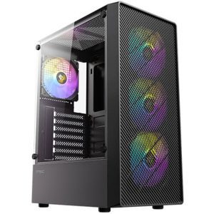 Antec AX26 RGB Elite ATX Mid-Tower Gaming PC Case - Black - 4 RGB Fans