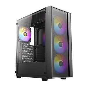 Antec AX65 ARGB Mid-Tower ATX Gaming PC Case - Black - 4 ARGB Fans
