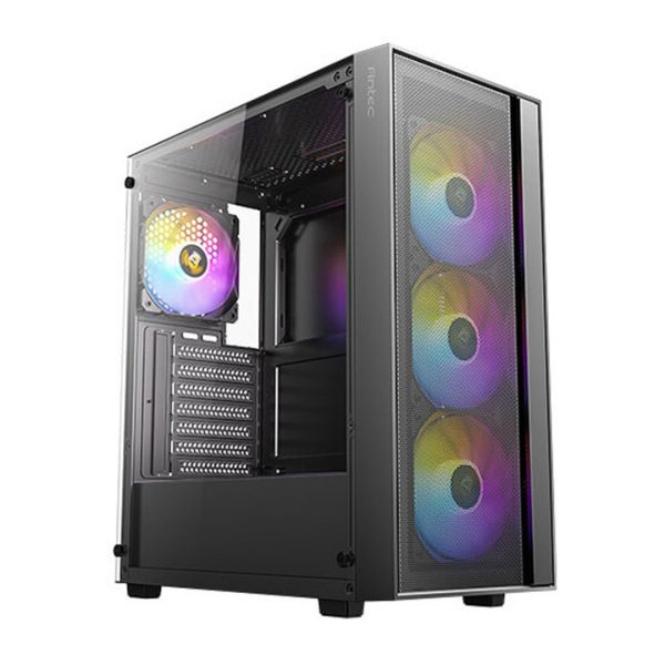 Antec AX65 ARGB Mid-Tower ATX Gaming PC Case - Black - 4 ARGB Fans