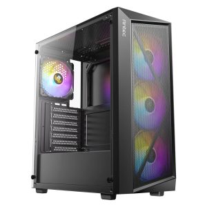 Antec AX67 ARGB Mid-Tower ATX Gaming PC Case - Black - 4 ARGB Fans