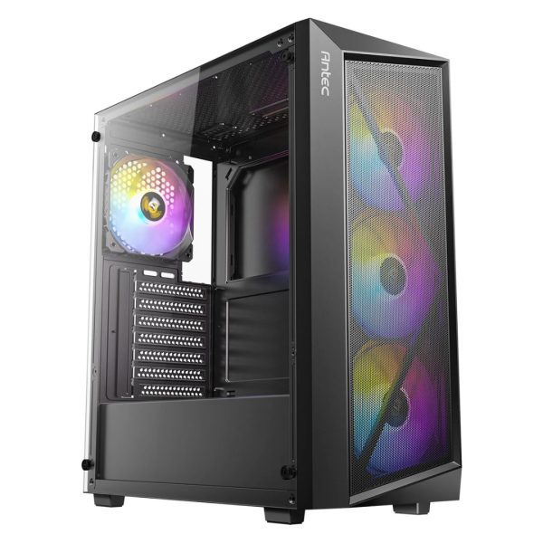Antec AX67 ARGB Mid-Tower ATX Gaming PC Case - Black - 4 ARGB Fans