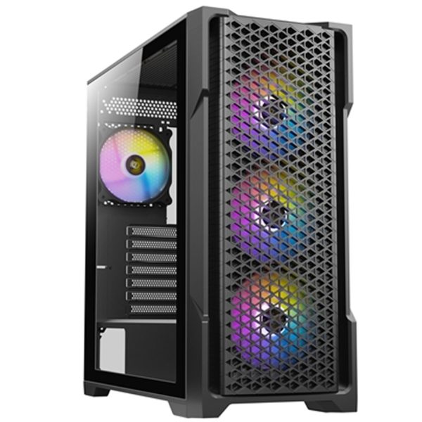 Antec AX90 ATX Mid Tower Tempered Glass Gaming Case ATX - Black - 4 ARGB Fans
