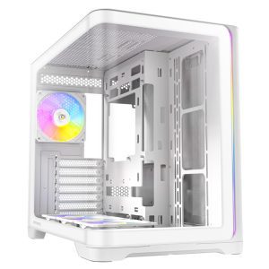 Antec C5 Curve ARGB ATX Mid Tower Gaming Case - White - 4 ARGB Fans
