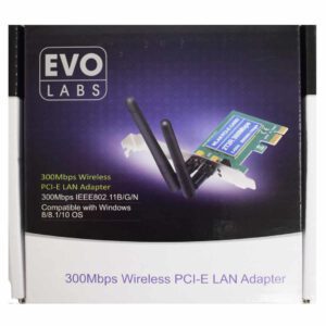 Evo Labs PCI-Express 300 Mbps Wireless PCI-E LAN Adapter with Detachable Antennas