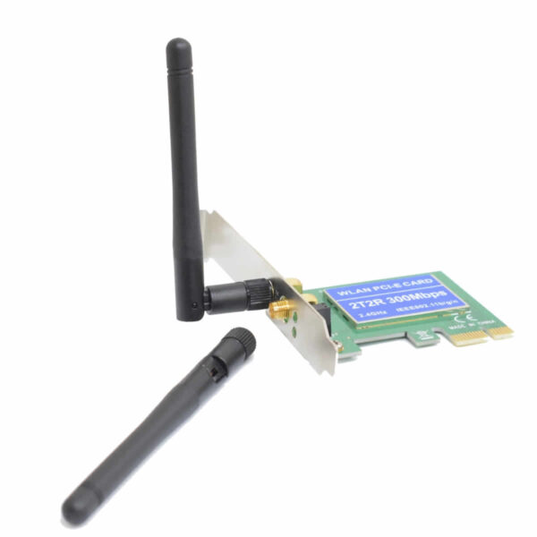 Second image of Evo Labs PCI-Express 300 Mbps Wireless PCI-E LAN Adapter with Detachable Antennas