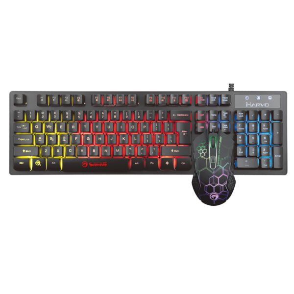 Second image of Marvo Scorpion KM409 7 Colour LED USB Gaming Keyboard & Mouse Set