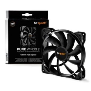 be quiet! BL080 Pure Wings 2 12cm High Speed Case Fan, Rifle Bearing, Black