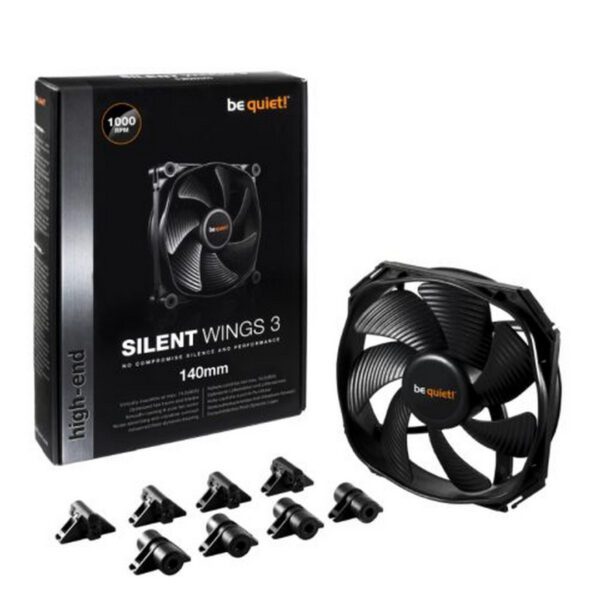 be quiet! (BL065) Silent Wings 3 14cm Case Fan, Black, Fluid Dynamic Bearing