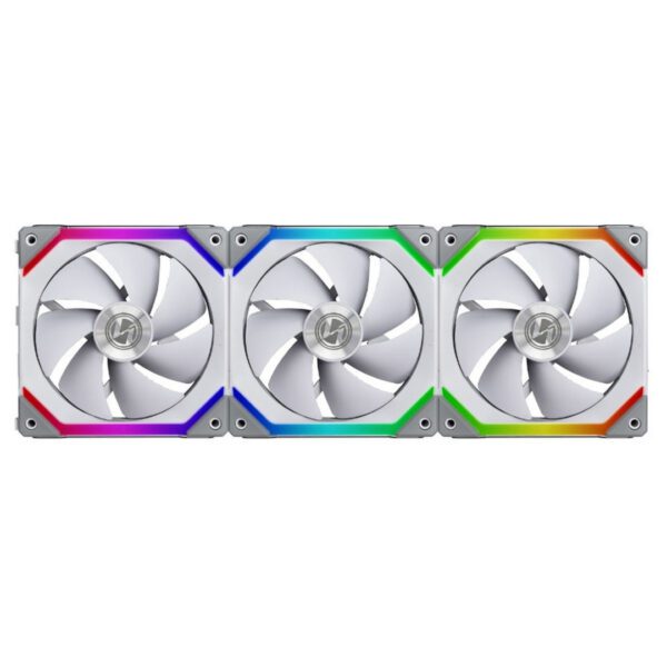 Second image of Lian-Li UNI SL120 Addressable RGB White 120mm Fan Triple Pack with Controller