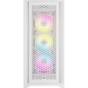 Corsair iCUE 5000D RGB AIRFLOW Mid Tower E-ATX Gaming Case - White With Window