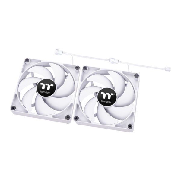 Second image of Thermaltake CT140 PWM PC Cooling Case Fans 2 Pack White CL-F152-PL14WT-A