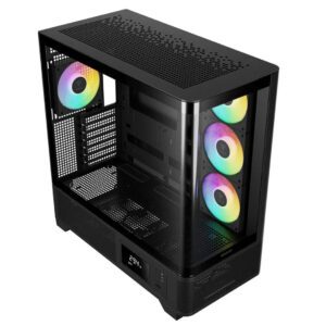 Gamdias ATLAS P2 CG Mid Tower ATX ARGB Gaming Case - Black