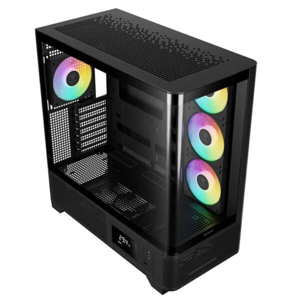 Gamdias ATLAS P2 CG Mid Tower ATX ARGB Gaming Case - Black