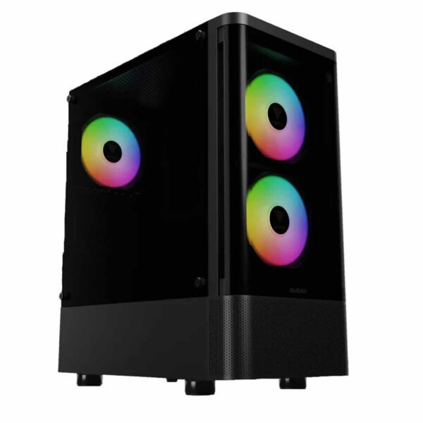 Gamdias TALOS E3 CG Mid-Tower Curved Glass Panel Black Case