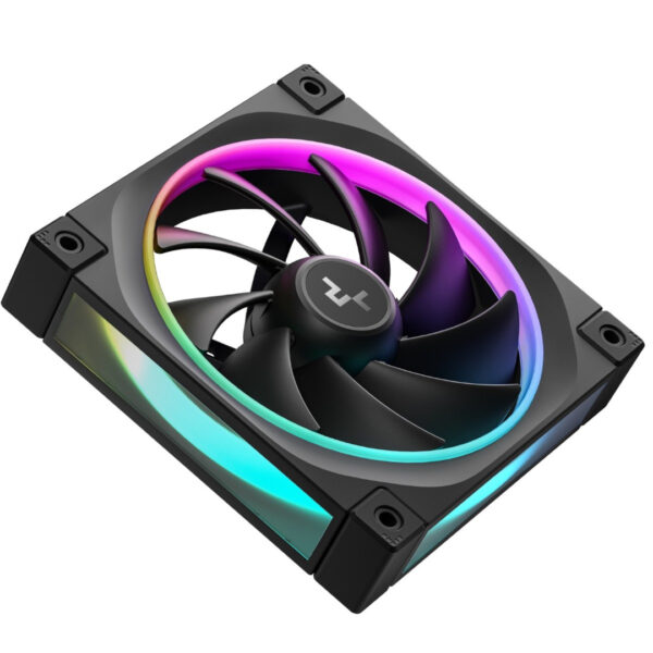 Second image of DeepCool FL12 120mm PWM ARGB Case Fan - High Performance - Black - 3 Pack