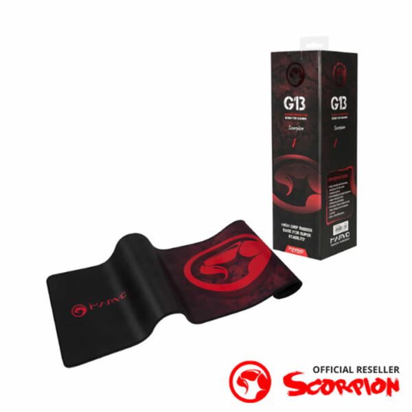 Marvo Scorpion G13 Xl Optimized Gaming Mouse Surface W/Rubber Base - Red