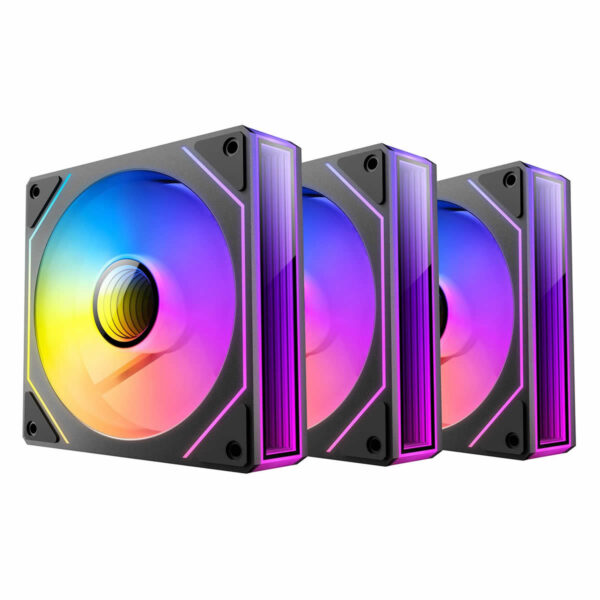 Antec Vision 120mm Reverse ARGB 1500Rpm Case Fan -Black - 3 Pack