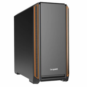 be quiet! Silent Base 601 Gaming Case, E-ATX, No PSU, 2 x Pure Wings 2 Fans, PSU Shroud, Orange Trim