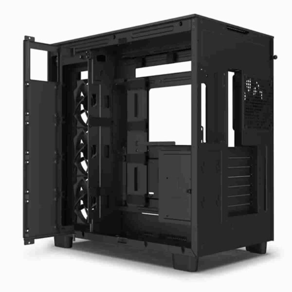Second image of NZXT H9 Flow Black Mid Tower ATX Tempered Glass PC Gaming Case