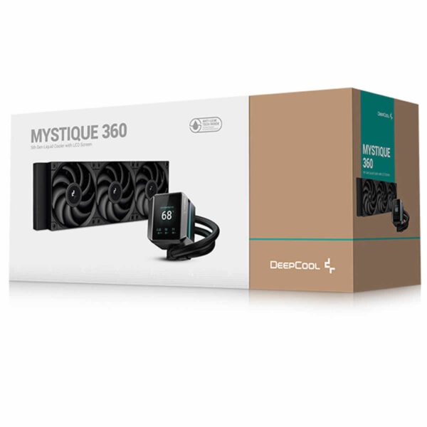 Second image of DeepCool Mystique 360 AIO Liquid CPU Processor Cooler - LCD Screen