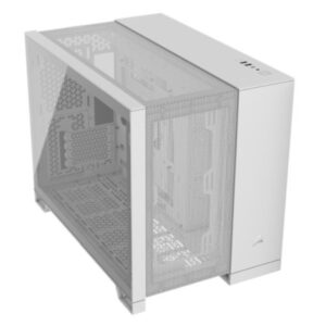 Corsair 2500D Airflow Micro-ATX Dual Chamber PC Case - White With Window