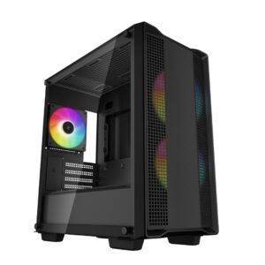 DeepCool CC360 Micro-ATX Mini Tower ARGB Gaming Case - Black