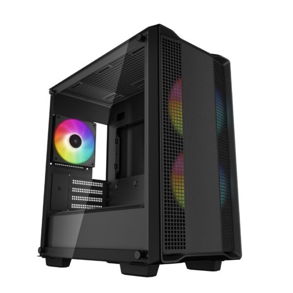 DeepCool CC360 Micro-ATX Mini Tower ARGB Gaming Case - Black