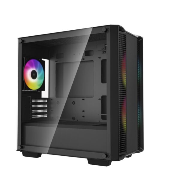Second image of DeepCool CC360 Micro-ATX Mini Tower ARGB Gaming Case - Black