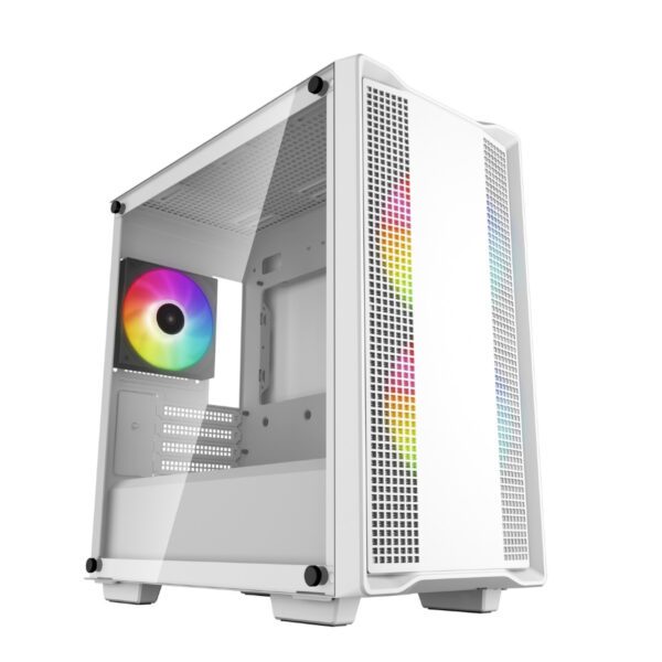 DeepCool CC360 Micro-ATX Mini Tower ARGB Gaming Case - White