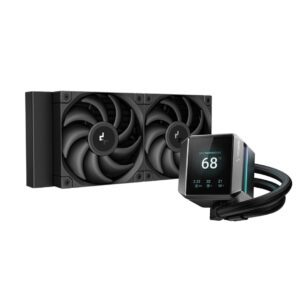 DeepCool Mystique 240mm AIO Liquid Cooler - Black - 2.8 Inch TFT Screeen