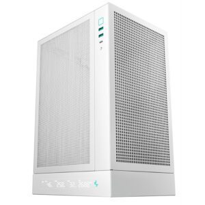 Deepcool CH170 Digital Mini-ITX Case - White - High Airflow Compact Design