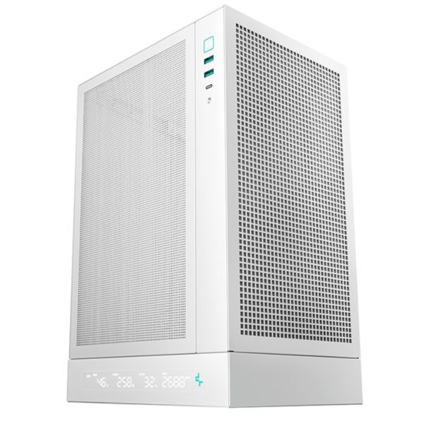Deepcool CH170 Digital Mini-ITX Case - White - High Airflow Compact Design