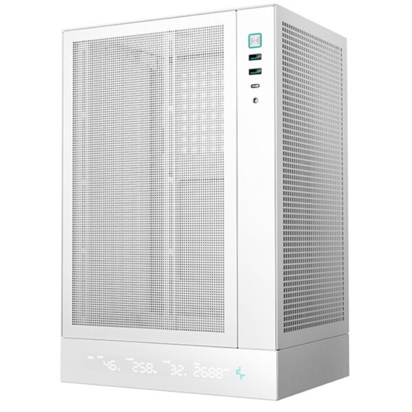 Second image of Deepcool CH170 Digital Mini-ITX Case - White - High Airflow Compact Design
