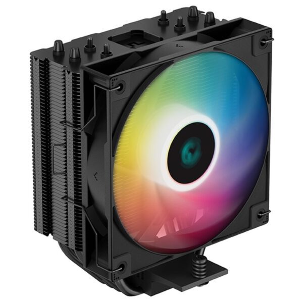 DeepCool AG400 Black ARGB V2 CPU Air Cooler - 4 Heatpipes Single Tower Cooler