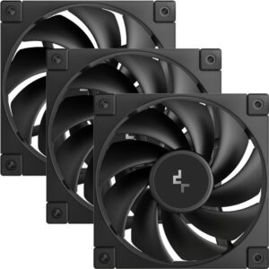 DeepCool FD12 120mm PWM Case Fan - Black - Triple Pack