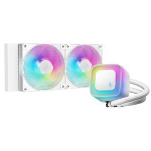 DeepCool LE240 V2 240mm ARGB AIO Liquid CPU Cooler - White