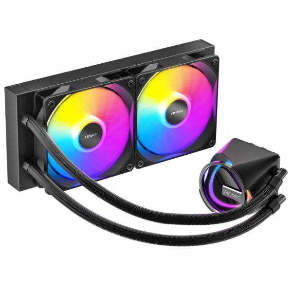 Second image of Antec Skeleton 240 ARGB AiO Liquid CPU Cooler - 240mm Radiator - ARBG Fans - Black