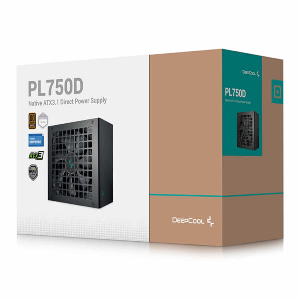 DeepCool PL750D 750W PSU 80 Plus Bronze Power Supply ATX3.1 PCIe5.0 - Wired
